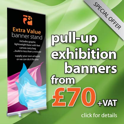 Pull-up exhibition banners from £99