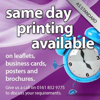 Same day printing available